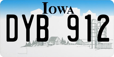 IA license plate DYB912