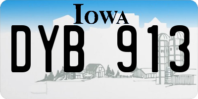 IA license plate DYB913