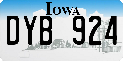 IA license plate DYB924