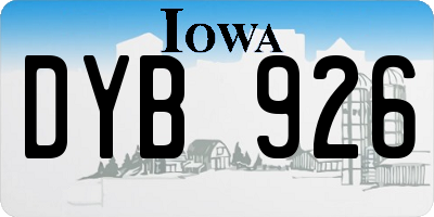 IA license plate DYB926