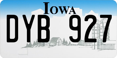 IA license plate DYB927