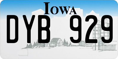 IA license plate DYB929