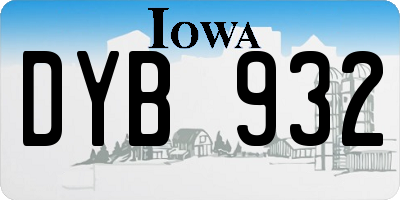 IA license plate DYB932