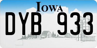 IA license plate DYB933