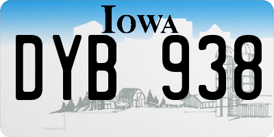 IA license plate DYB938