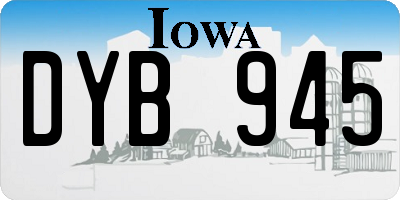 IA license plate DYB945