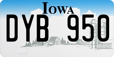 IA license plate DYB950