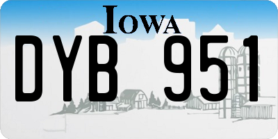 IA license plate DYB951