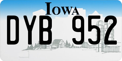 IA license plate DYB952