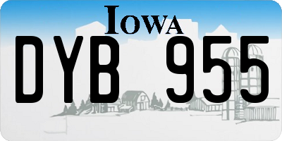 IA license plate DYB955