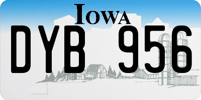 IA license plate DYB956