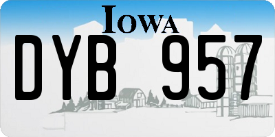 IA license plate DYB957