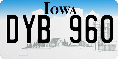 IA license plate DYB960