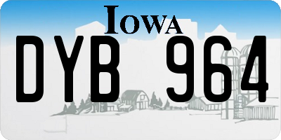 IA license plate DYB964