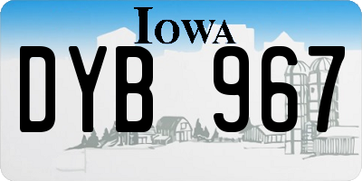 IA license plate DYB967