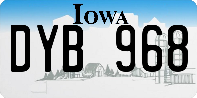 IA license plate DYB968