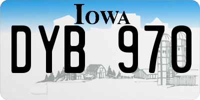 IA license plate DYB970