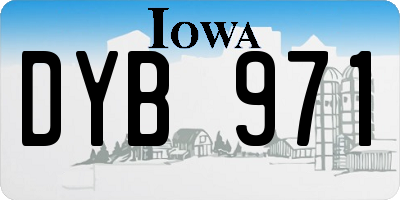 IA license plate DYB971