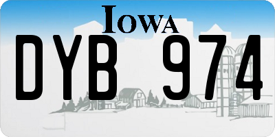 IA license plate DYB974