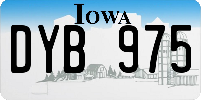 IA license plate DYB975