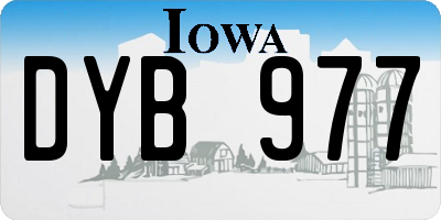 IA license plate DYB977