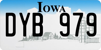 IA license plate DYB979