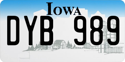 IA license plate DYB989