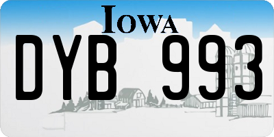 IA license plate DYB993