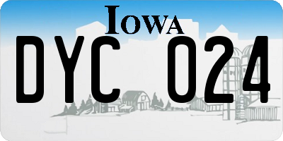 IA license plate DYC024