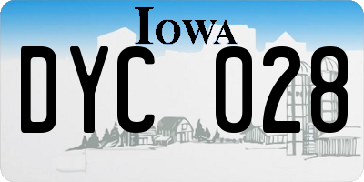 IA license plate DYC028