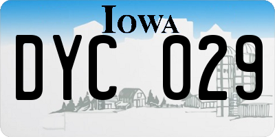 IA license plate DYC029