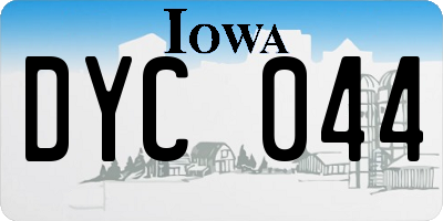 IA license plate DYC044