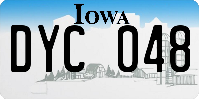 IA license plate DYC048