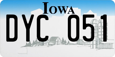 IA license plate DYC051