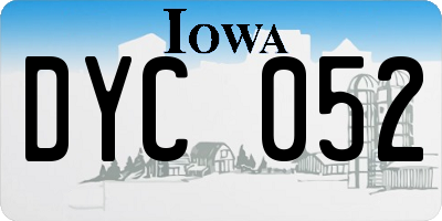 IA license plate DYC052