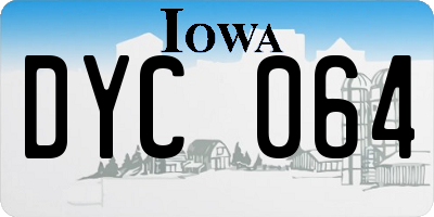 IA license plate DYC064