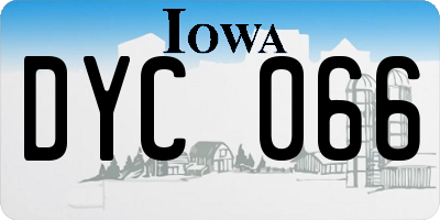 IA license plate DYC066