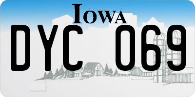 IA license plate DYC069