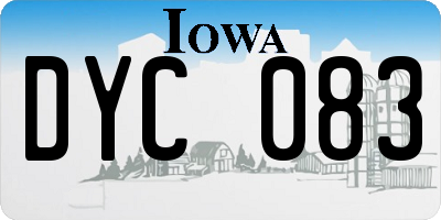 IA license plate DYC083