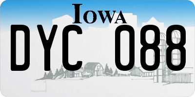 IA license plate DYC088