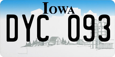 IA license plate DYC093