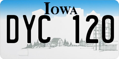IA license plate DYC120