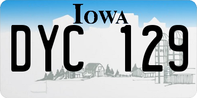 IA license plate DYC129