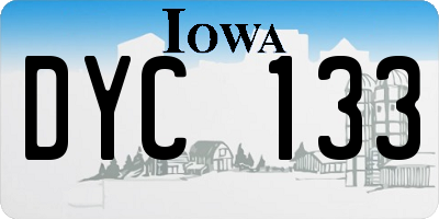 IA license plate DYC133