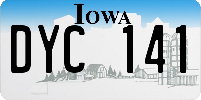 IA license plate DYC141