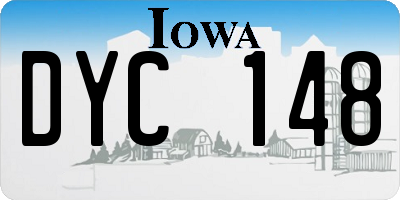 IA license plate DYC148