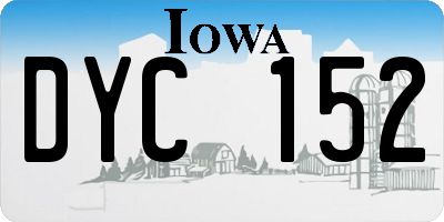 IA license plate DYC152