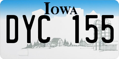 IA license plate DYC155