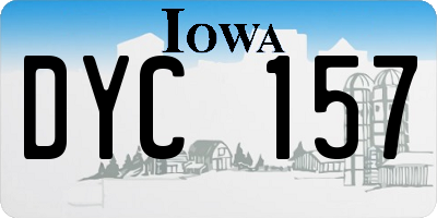 IA license plate DYC157