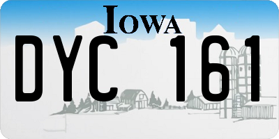 IA license plate DYC161